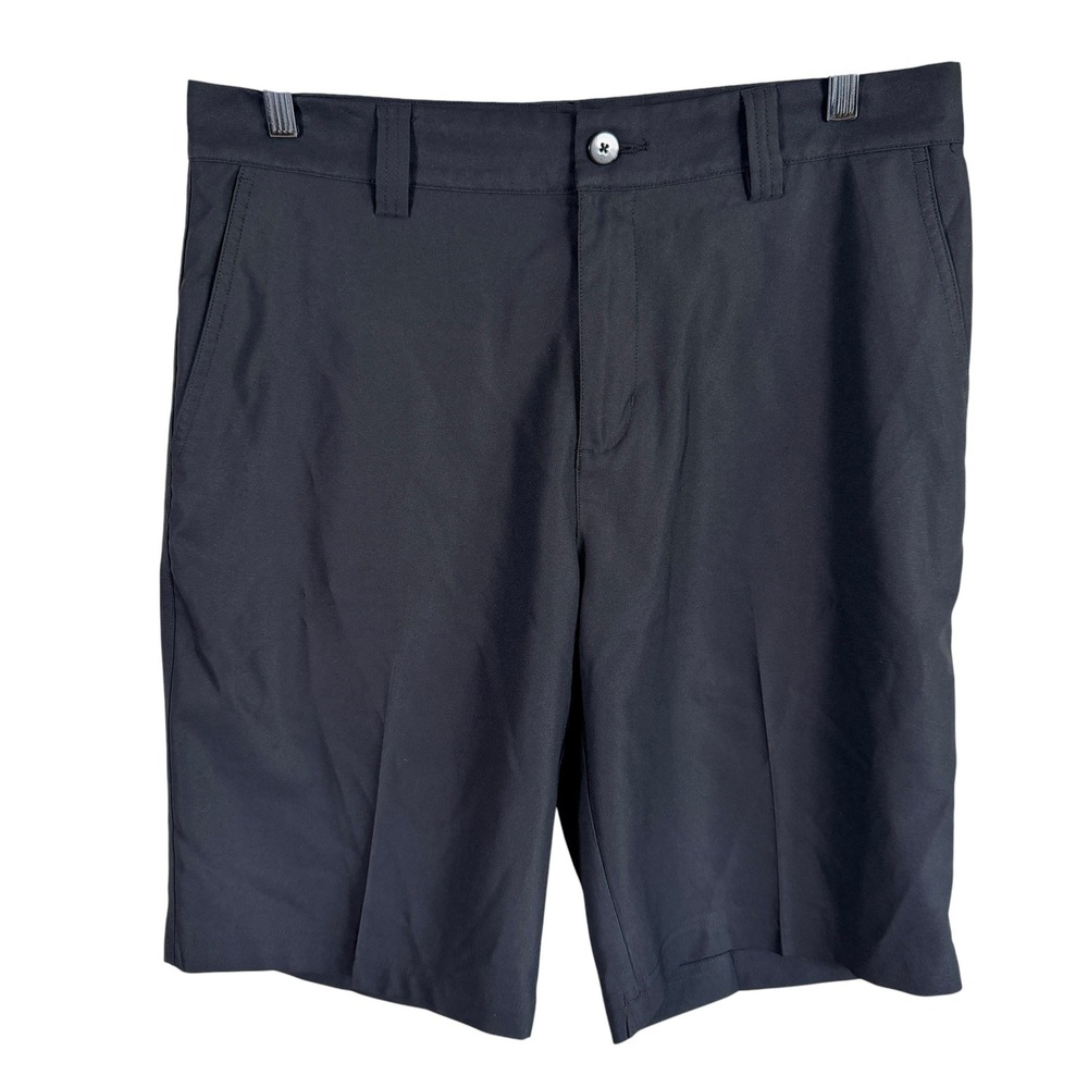 Adidas ClimaLite Golf Shorts Mens 32 Black‎ Flat Front Performance Activewear